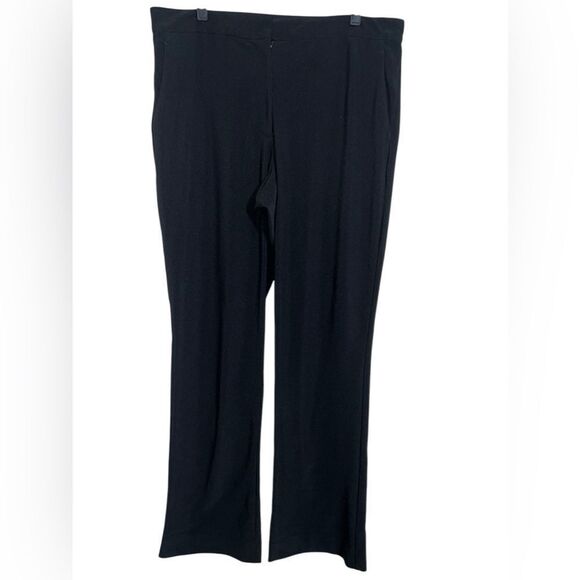 Boston Proper black wide leg pants size 12 stretchy 32”X 33” - Picture 1 of 6
